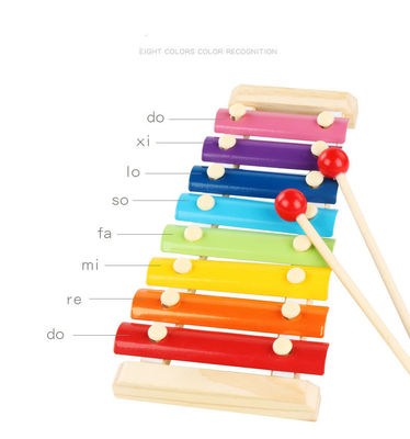 Xilofone de madeira Toy Music Instrument Non Toxic das crianças unisex do bebê