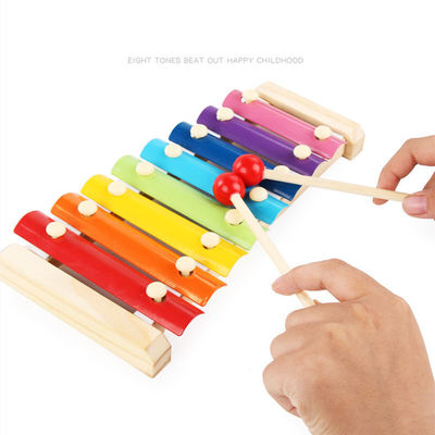 Xilofone de madeira Toy Music Instrument Non Toxic das crianças unisex do bebê