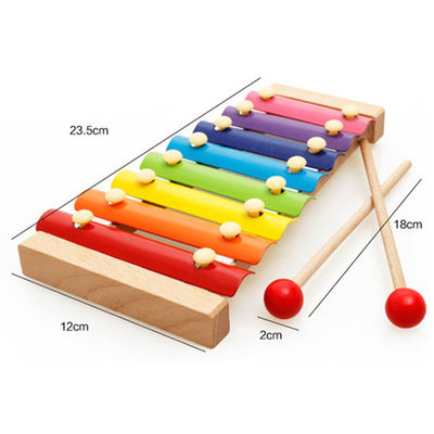 Xilofone de madeira Toy Music Instrument Non Toxic das crianças unisex do bebê