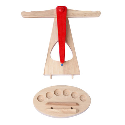 Pesando a escala de madeira Toy Montessori Balance Scale do equilíbrio de 10CM
