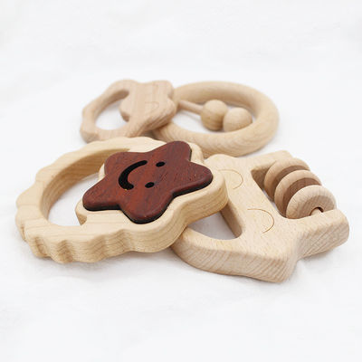 Doutores Ajuste de madeira de Teether da madeira médica do silicone de 5.5cm