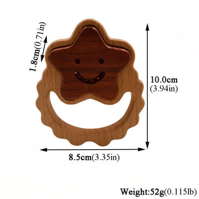 Doutores Ajuste de madeira de Teether da madeira médica do silicone de 5.5cm