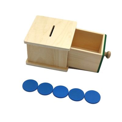 o bebê de madeira sensorial de 12cm Montessori brinca o Beechwood colorido caixa da gaveta de Montessori
