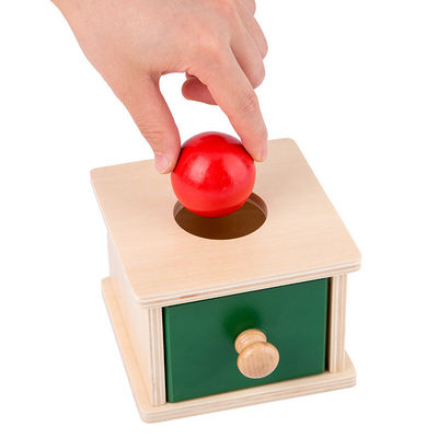 o bebê de madeira sensorial de 12cm Montessori brinca o Beechwood colorido caixa da gaveta de Montessori