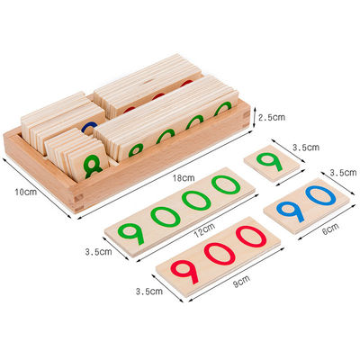 os números de madeira de 3.5cm confundem a contagem do SIDA de ensino da matemática do cartão para crianças