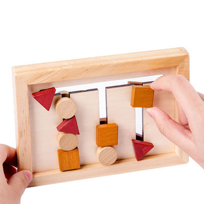 das matemáticas de madeira dos brinquedos do bebê de 2cm jogo de aprendizagem pré-escolar geométrico Montessori