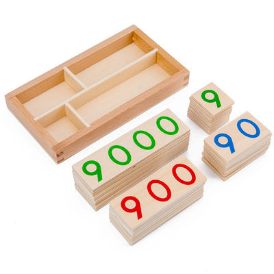 Cartão de harmonização de madeira dos números do enigma de Montessori 6.5cm