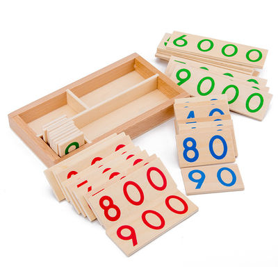 Cartão de harmonização de madeira dos números do enigma de Montessori 6.5cm