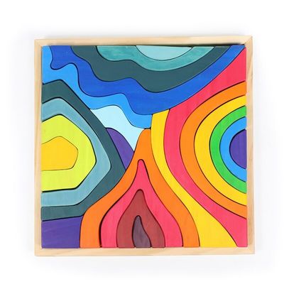 4.5cm grande arco-íris contínuo criativo que empilha o animal do enigma