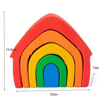 A rocha de madeira de Coral Earth Wooden Blocks Toys ajustou o brinquedo de madeira natural de equilíbrio dos blocos