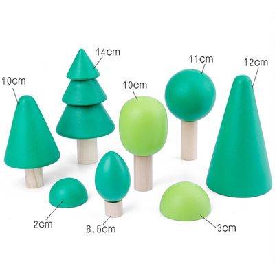 A rocha de madeira de Coral Earth Wooden Blocks Toys ajustou o brinquedo de madeira natural de equilíbrio dos blocos