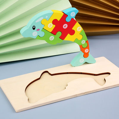 Cubo de madeira de soletração 0.9cm do enigma do bloco de Montessori educacionais