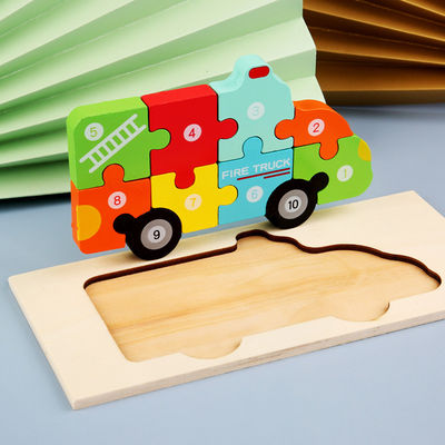 Cubo de madeira de soletração 0.9cm do enigma do bloco de Montessori educacionais