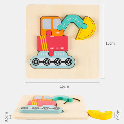 Enigmas de serra de vaivém animais de madeira de Forest Wooden Block Puzzle Toys do equilíbrio do bebê 0.9cm