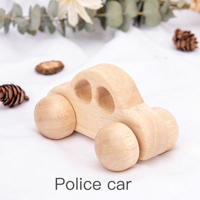 Carro ISO9001 Toy Police Montessori de madeira unisex da faia