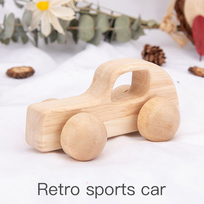 Carro ISO9001 Toy Police Montessori de madeira unisex da faia