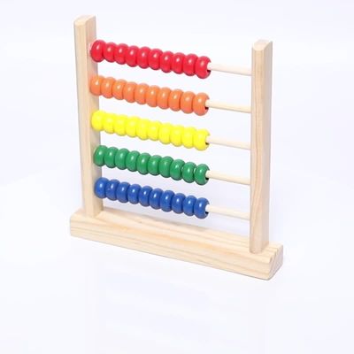 grânulo 3D 15cm de madeira geométrico que conta a criança Toy Numbers Counting do ábaco