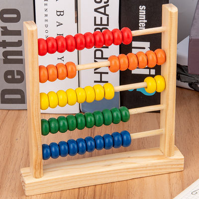 grânulo 3D 15cm de madeira geométrico que conta a criança Toy Numbers Counting do ábaco