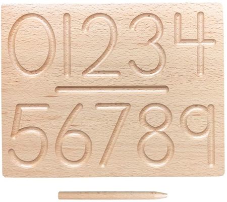 Os alfabetos embarcam a matemática de madeira Toy Counting Teaching Language de 29cm