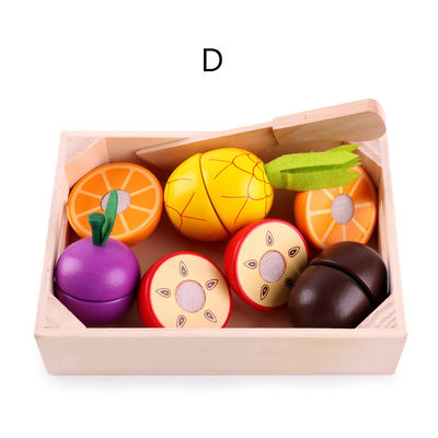 Cozinhar sustenta do alimento de madeira do jogo do papel de 5.5cm brinquedos magnéticos do fruto