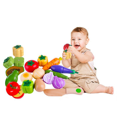 Cozinhar sustenta do alimento de madeira do jogo do papel de 5.5cm brinquedos magnéticos do fruto