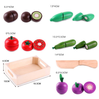 Cozinhar sustenta do alimento de madeira do jogo do papel de 5.5cm brinquedos magnéticos do fruto