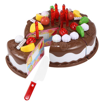 O corte de madeira do fruto de DIY 5.9inch ajustou o bolo de aniversário Toy Plastic