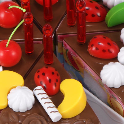O corte de madeira do fruto de DIY 5.9inch ajustou o bolo de aniversário Toy Plastic