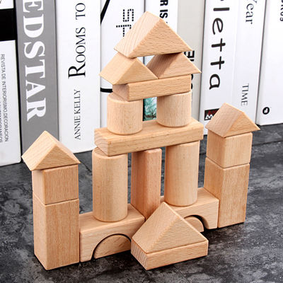 Castelo clássico 17.5cm dos grandes blocos de apartamentos de madeira do jumbo 22PCS