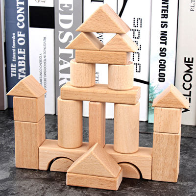 Castelo clássico 17.5cm dos grandes blocos de apartamentos de madeira do jumbo 22PCS