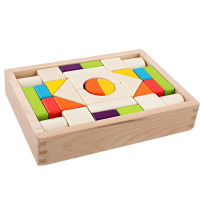 Blocos de apartamentos de madeira Toy Stacking do castelo grande de 15cm 30 partes
