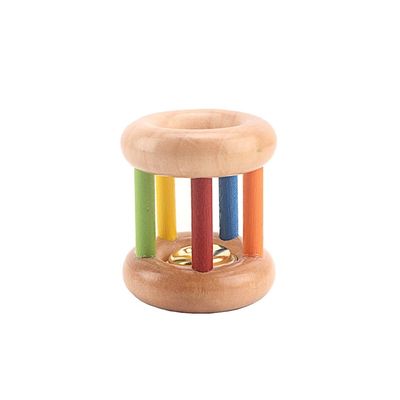 Instrumentos musicais de madeira BeBe Tambor dos brinquedos do Handbell 15CM