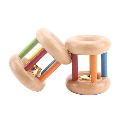 Instrumentos musicais de madeira BeBe Tambor dos brinquedos do Handbell 15CM