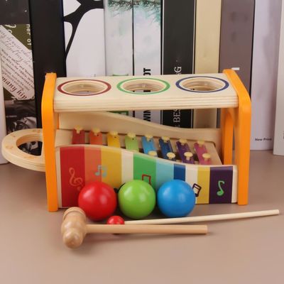 Bebê de madeira do xilofone de oito brinquedos musicais de madeira das notas 15cm