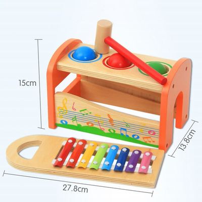 Bebê de madeira do xilofone de oito brinquedos musicais de madeira das notas 15cm