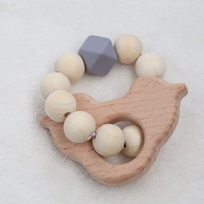 A joia faz crochê sair os dentes Ring Personalised Organic Wooden Teethers