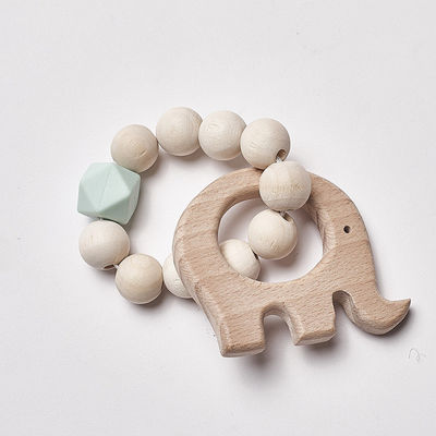 A joia faz crochê sair os dentes Ring Personalised Organic Wooden Teethers