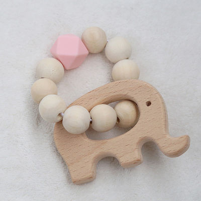 A joia faz crochê sair os dentes Ring Personalised Organic Wooden Teethers