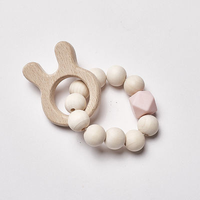 A joia faz crochê sair os dentes Ring Personalised Organic Wooden Teethers
