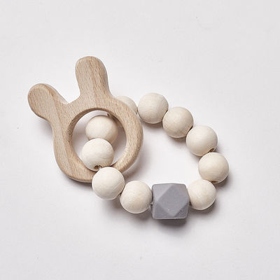 A joia faz crochê sair os dentes Ring Personalised Organic Wooden Teethers