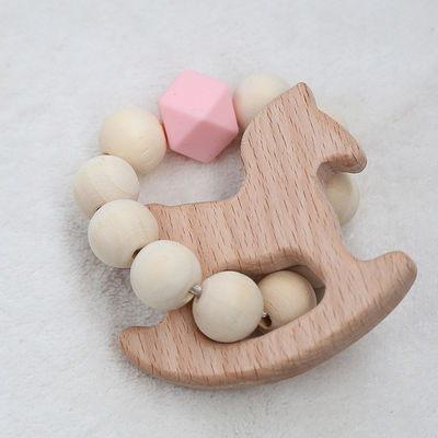 A joia faz crochê sair os dentes Ring Personalised Organic Wooden Teethers