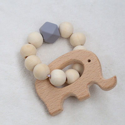 A joia faz crochê sair os dentes Ring Personalised Organic Wooden Teethers
