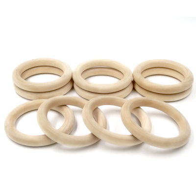 Bracelete DIY 55mm Toy Beech Wood Teething Rings saindo os dentes de madeira