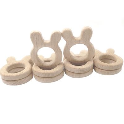 A faia DIY personalizou o bracelete de madeira da colar do silicone de Teether do bebê