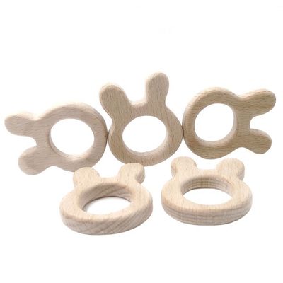 A faia DIY personalizou o bracelete de madeira da colar do silicone de Teether do bebê