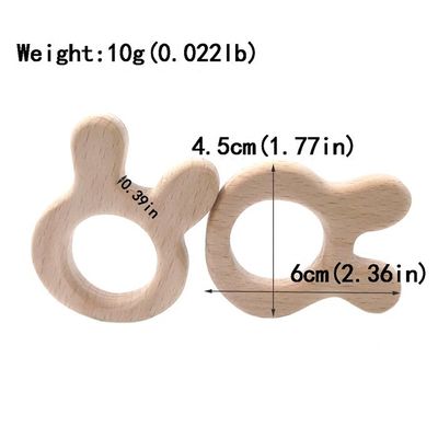 A faia DIY personalizou o bracelete de madeira da colar do silicone de Teether do bebê