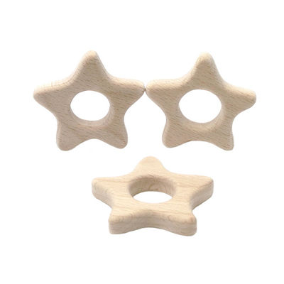 A faia 2cm Toy Rabbit saindo os dentes de madeira 4cm personalizou Teether de madeira