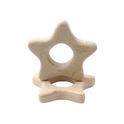 A faia 2cm Toy Rabbit saindo os dentes de madeira 4cm personalizou Teether de madeira