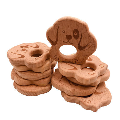 Brinquedo de madeira ISO9001 Teether animal de madeira sair os dentes do pendente da colar