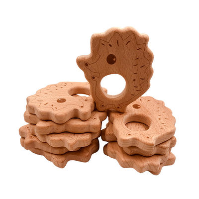 Brinquedo de madeira ISO9001 Teether animal de madeira sair os dentes do pendente da colar